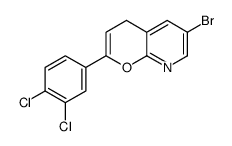 6-bromo-2-(3,4-dichlorophenyl)-4H-pyrano[2,3-b]pyridine结构式