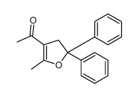 1-(5-methyl-2,2-diphenyl-3H-furan-4-yl)ethanone结构式
