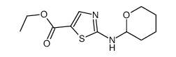 ethyl 2-(tetrahydro-2H-pyran-2-ylamino)-1,3-thiazole-5-carboxylate结构式