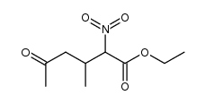 3-methyl-2-nitro-5-oxo-hexanoic acid ethyl ester结构式
