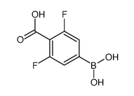 4-硼-2,6-二氟苯甲酸结构式