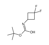 tert-butyl 3,3-difluorocyclobutylcarbamate结构式