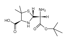 (4S)-2t-((R)-amino-tert-butoxycarbonyl-methyl)-5,5-dimethyl-thiazolidine-4r-carboxylic acid结构式