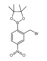 2-(2-bromomethyl-4-nitrophenyl)-4,4,5,5-tetramethyl-[1,3,2]dioxaborolane结构式