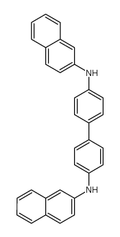 N4,N4-二-萘-2-基-联苯-4,4-二胺结构式
