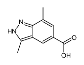 3,7-二甲基-1H-吲唑-5-羧酸结构式