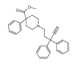 1-(3-氰基-3,3-二苯基丙基)-4-苯基-4-哌啶羧酸甲酯结构式