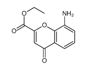 Ethyl 8-amino-4-oxo-4H-chromene-2-carboxylate结构式