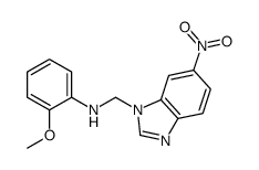 2-methoxy-N-[(6-nitrobenzimidazol-1-yl)methyl]aniline结构式
