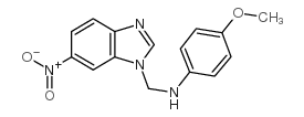 1H-Benzimidazole-1-methanamine, N-(4-methoxyphenyl)-6-nitro-结构式