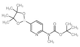6-(N-Boc-甲氨基)吡啶-3-硼酸频哪醇酯结构式