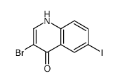 3-bromo-6-iodoquinolin-4-ol结构式