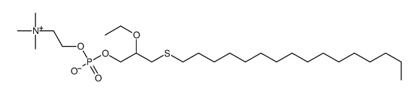 1-thiohexadecyl-2-ethyl-glycero-3-phosphocholine结构式