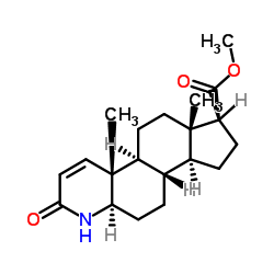 4-氮杂-5alpha-雄甾-1-烯-3-酮-17beta-羧酸甲酯结构式