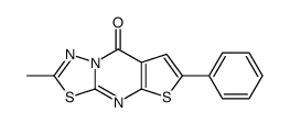 2-methyl-6-phenyl-8H-<1,3,4>thiadiazolo<3,2-a>thieno<2,3-d>pyrimidin-8-one结构式
