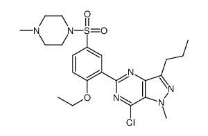7-chloro-5-[2-ethoxy-5-(4-methylpiperazin-1-yl)sulfonylphenyl]-1-methyl-3-propylpyrazolo[4,3-d]pyrimidine结构式