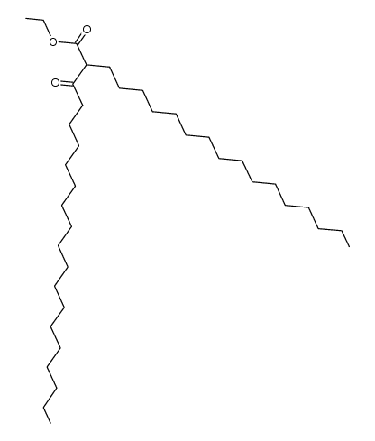 2-hexadecyl-3-oxo-eicosanoic acid ethyl ester结构式