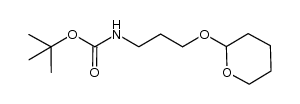 tert-butyl 3-(tetrahydro-2H-pyran-2-yloxy)propylcarbamate结构式