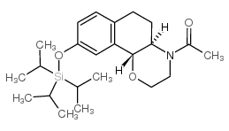 1-[(4aR,10bR)-2,3,4a,5,6,10b-六氢-9-(三异丙基硅氧基)-4H-萘并[1,2-b]-1,4-恶嗪-4-基]乙酮结构式