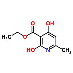 4-羟基-6-甲基-2-吡啶酮-3-羧酸乙酯结构式