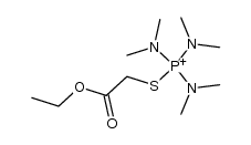 tris(dimethylamino)((2-ethoxy-2-oxoethyl)thio)phosphonium结构式