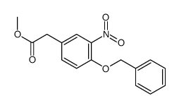 methyl 2-(3-nitro-4-phenylmethoxyphenyl)acetate结构式