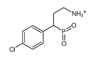 [3-amino-1-(4-chlorophenyl)propyl]-hydroxy-oxophosphanium结构式