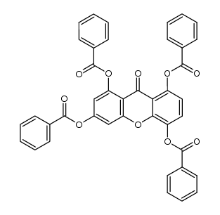 9-oxo-9H-xanthene-1,3,5,8-tetrayl tetrabenzoate结构式