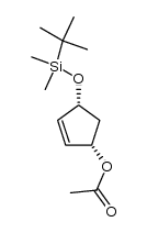 (1R,3S)-(-)-1-acetoxycyclopentan-3-ol结构式