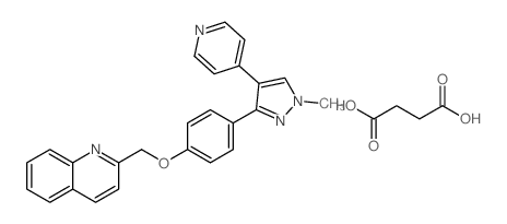 2-((4-(1-METHYL-4-(PYRIDIN-4-YL)-1H-PYRAZOL-3-YL)PHENOXY)METHYL)QUINOLINE SUCCINATE结构式