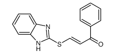 (E)-3-(1H-benzoimidazol-2-ylsulfanyl)-1-phenyl-prop-2-en-1-one结构式