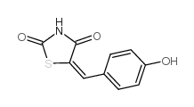 5-[(4-羟基苯基)亚甲基]-2,4-噻唑烷二酮结构式
