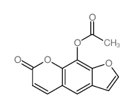 7H-Furo[3,2-g][1]benzopyran-7-one,9-(acetyloxy)-结构式