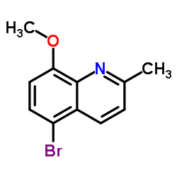 5-溴-8-甲氧基-2-甲基-喹啉结构式
