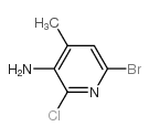 3-氨基-6-溴-2-氯-4-甲基吡啶结构式