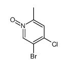5-bromo-4-chloro-2-methyl-1-oxidopyridin-1-ium结构式