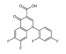1-(2,4-DIFLUOROPHENYL)-6,7-DIFLUORO-1,4-DIHYDRO-4-OXOQUINOLINE-3-CARBOXYLIC ACID结构式