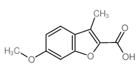 6-甲氧基-3-甲基苯并呋喃-2-甲酸结构式