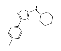 N-cyclohexyl-3-(4-methylphenyl)-1,2,4-oxadiazol-5-amine结构式