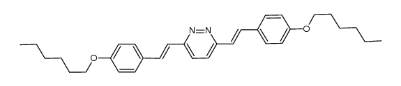 (E,E)-3,6-bis[2-(4-hexyloxyphenyl)vinyl]pyridazine结构式