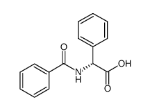 (R)-2-苯甲酰氨基-2-苯基乙酸结构式