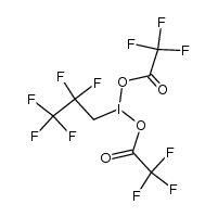 1-[bis(trifluoroacetoxy)iodo]-1H,1H-perfluoropropane结构式