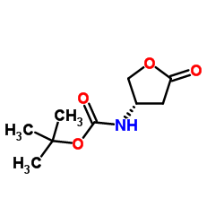 (S)-3-叔丁氧羰基氨基-gamma-丁酸内酯结构式