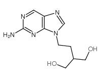 2-[2-(2-氨基-9h-嘌呤-9-基)乙基]-1,3-丙二醇结构式