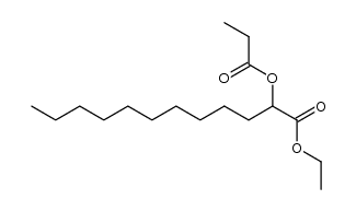 ethyl 2-(propionyloxy)dodecanoate结构式