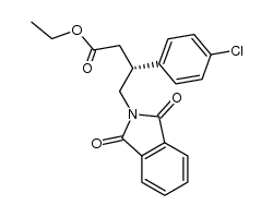 (R)-ethyl 4-(1,3-dioxo-1,3-dihydro-2H-isoindol-2-yl)-3-(4-chlorophenyl)butanoate结构式