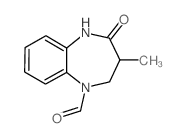 3-Methyl-4-oxo-2,3,4,5-tetrahydro-1H-1,5-benzodiazepine-1-carbaldehyde结构式