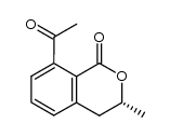 (R)-(-)-8-acetyl-3-methyl-3,4-dihydroisocumarin结构式