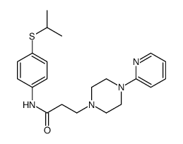 N-(4-propan-2-ylsulfanylphenyl)-3-(4-pyridin-2-ylpiperazin-1-yl)propanamide结构式