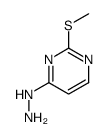 4-Hydrazino-2-(methylsulfanyl)pyrimidine结构式